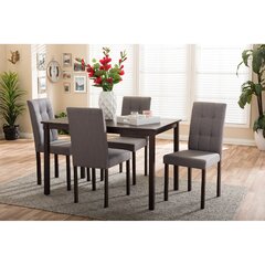 Wilmoth 5 piece solid discount wood dining set charlton home